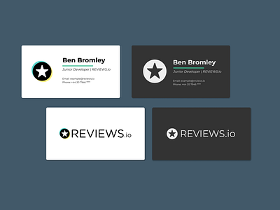 REVIEWS.io Business Cards Mockup branding business business cards dark darkmode design graphic design light logo marketing networkings