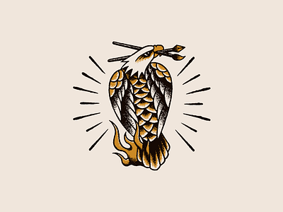 Brave Eagle badge branding design graphic design hand drawn illustration logo vector vintage