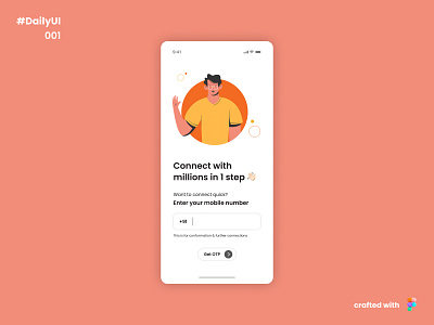 #Day1 of DailyUI challenge 001 100days clean dailyui figma graphic design interface modern signup ui