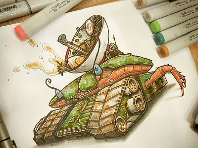 Character design character design copic game monster tank