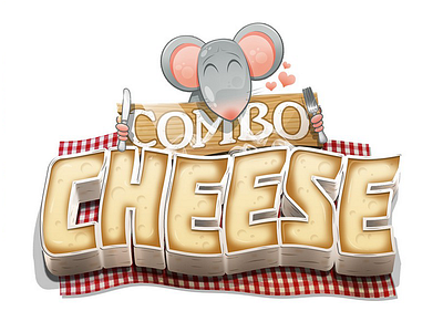 Combo Cheese Logo game game design logo mobile game video game