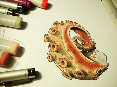 Octopus Copic Sketch