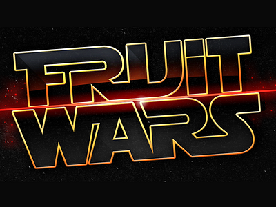 Fruit Wars Logo game design logo star wars video game