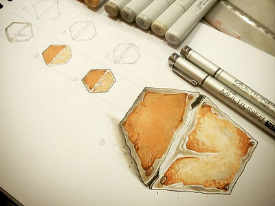 Rusty Box Sketch 3d draw copic sketch