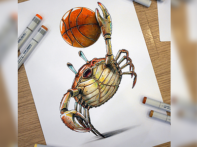 Crab Dunk (Dunk or Die) basketball cartoon crab dunk pixar sport