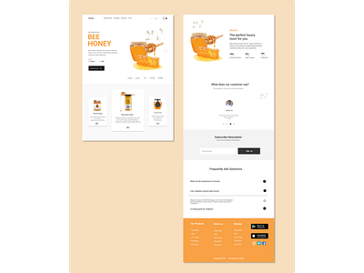 Honey website design dribble honeywebdesign productdesign ui ux