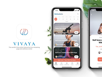 VIVAYA - World's first online yoga steaming platform calendar fitness guides ios iphone offerings online platform schedule stream streaming vivaya yoga