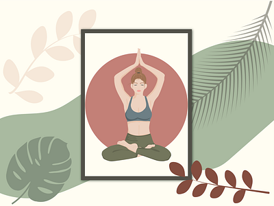 Illustration for a Yoga club design faceless illustration vector yoga