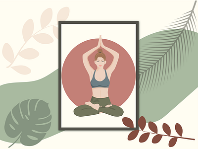 Illustration for a Yoga club