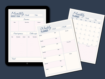 Monthly & Weekly Budget Planners