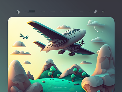 Ux/Ui design Airplane 3d animation branding graphic design logo motion graphics ui