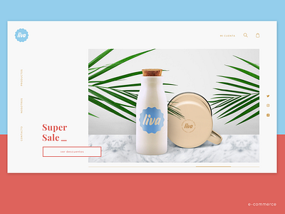 Liva adobe xd brand ecommerce home decor look and feel productos products shop simple ui ux web