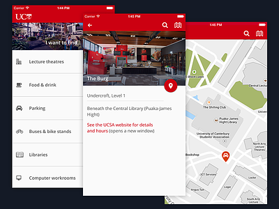 UC Finder app navigation ui uiux