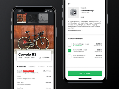 Maintenance App app bike figma garage mobile ui