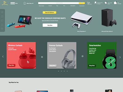 Electronics UI Web Design