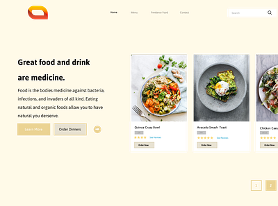 Orgo Food Web Ui design food ui ui design ux web design