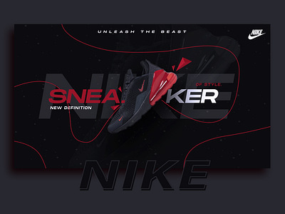 Nike Shoes Banner banner branding concept design ecommerce graphic design jordan nike photoshop shoes shop sneakers store typography ui
