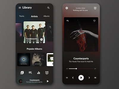 Music Player app design ui ux