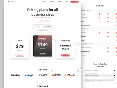 IT Consulting Pricing Page