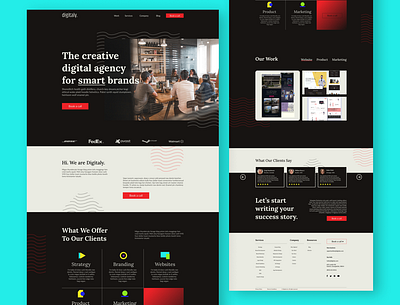 Digital Agency Landing Page #1 design landing page ui web design