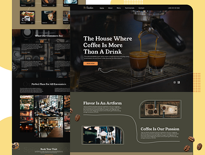 Coffee Shop Website | Landing Page design landing page ui web design