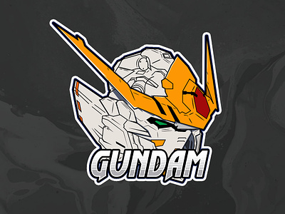 Gundam Barbatos design illustration logo
