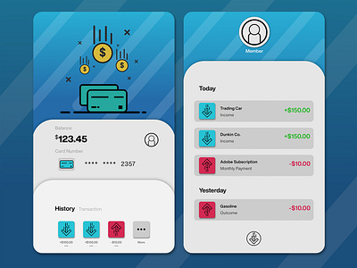 Saving App UI Design app design bank bank app design illustration ui uidesign uiux uxdesign