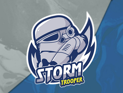 Stormtrooper Logo designlogo e sport e sports gaming gaminglogo lllustration logo mascot mascotlogo sport sports logo starwars stormtrooper