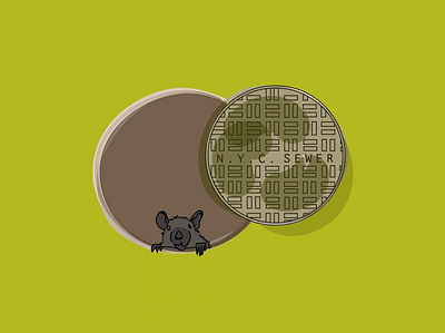 sewer rat // what lies below colors design graphic design illustration illustrator vector