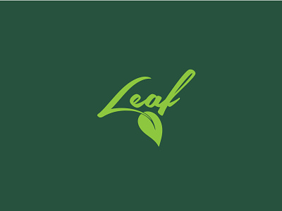 Leaf flat logo design green leaf leaf leaf logo leaf vector text leaf