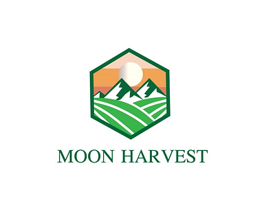 Moon Harvest farm logo farming logo harvest