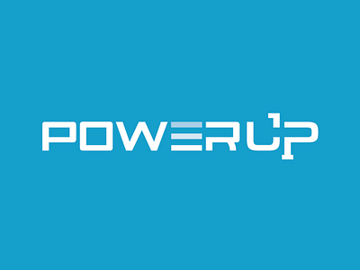 PowerUP branding graphic design logo typography