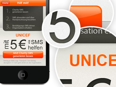 Charity App - screen prior donation app application button donation fundraising iphone manual sms text ui user interface