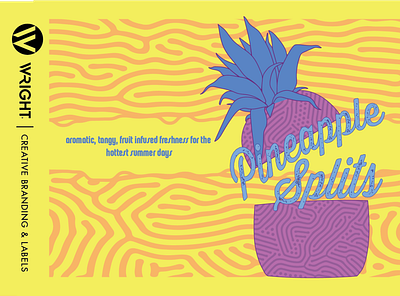 beer label beer bold graphic design illustration label pineapple product design vibrant