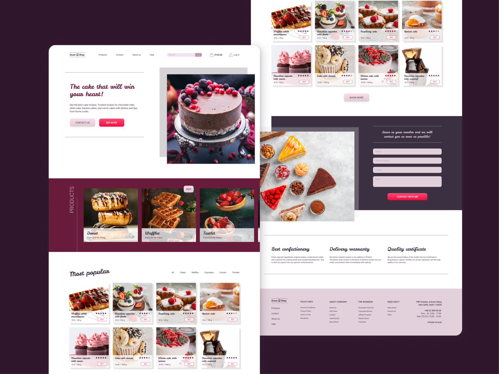 Design for sweet shop by Lilia on Dribbble