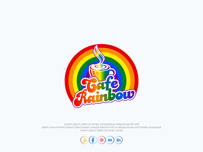 Rainbow restaurant logo branding cafe logo coffee logo latest logo logo logo design logo designer moder modern logo rainbow logo restaurant logo