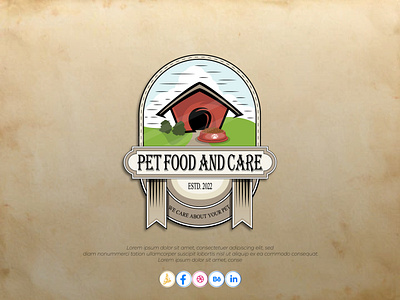 Pet food & care vintage logo branding creative logo 99 design graphic design latest logo logo modern logo pet care logo pet food logo pet logo vintage logo