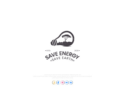 Save Energy, Save Earth Logo branding creative logo 99 design graphic design latest logo logo modern logo