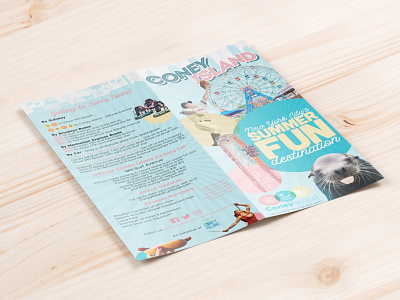 Coney Island Fun Guide brochure design fun photoshop print