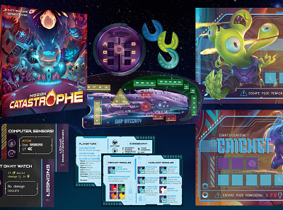 Mission Catastrophe board game board game design game illustrator kickstarter photoshop
