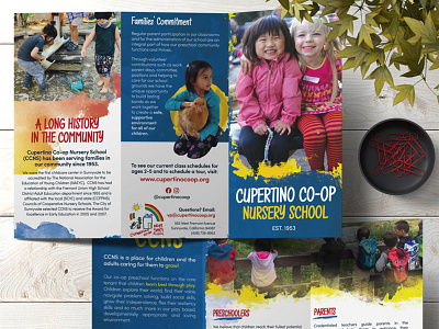 Cupertino Co-Op School Brochure brochure colorful design graphic design layout photoshop print trifold