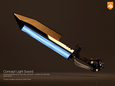 Concept Light Sword 3d 3d model blade blender design fantasy lance lazer light light saber sci fi star wars sword weapon