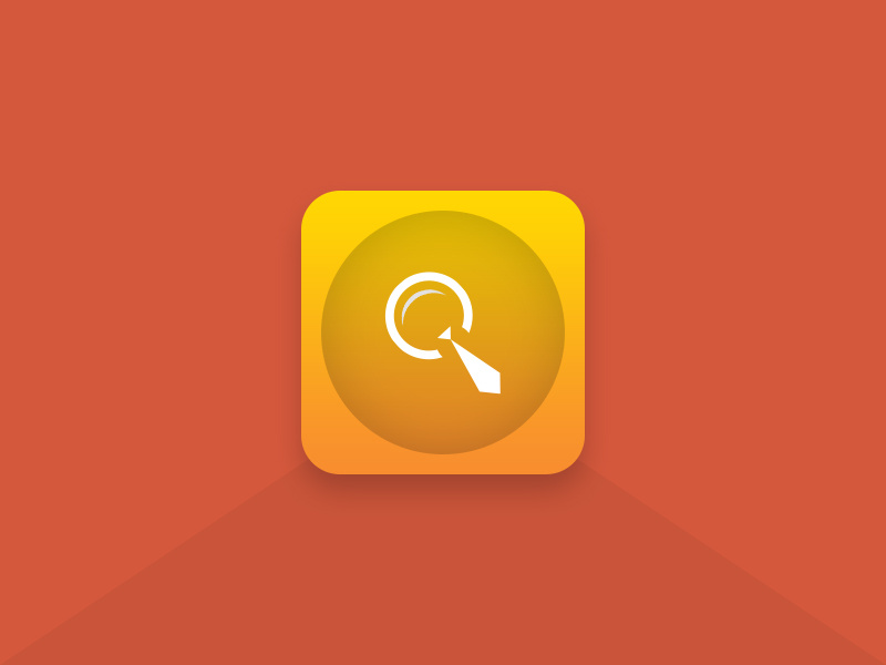 App Icon for Job Search Portal yellow illustration identity button clean launcher icon search icon ios android logo app icon