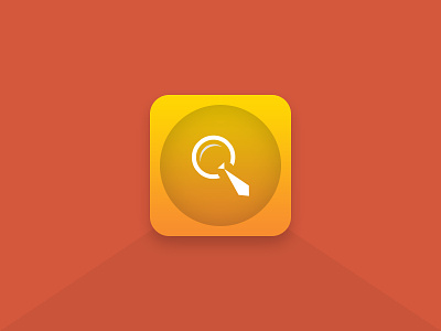 App Icon for Job Search Portal android app icon button clean icon identity illustration ios launcher icon logo search yellow