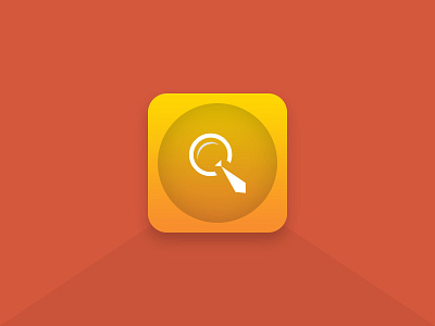 App Icon for Job Search Portal android app icon button clean icon identity illustration ios launcher icon logo search yellow