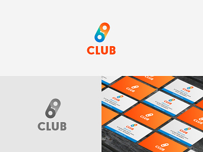 69CLUB Logo blue brand club icon identity logo orange
