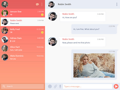 Chat UI Design app call chat clean communication contacts conversation design dialogue flat icon meeting message product design simple ui users ux web