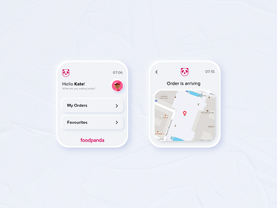 Watch App UI Design for Foodpanda