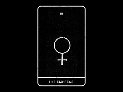 The Empress black female minimal tarot white