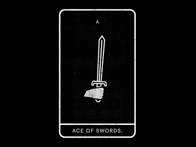 Ace Of Swords. ace black hand minimal sword tarot white